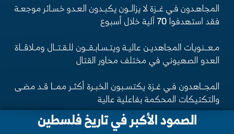 المقاومة باقية وتنتصر.. 70 آلية في أسبوع