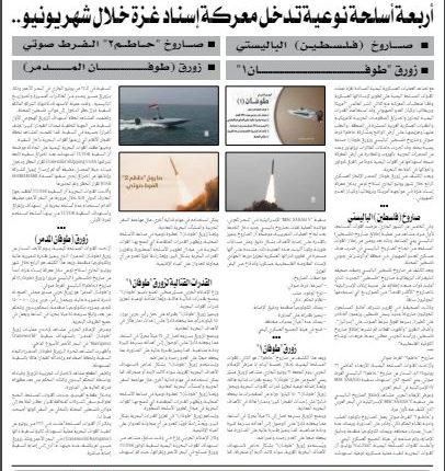 اربعة اسلحة جديدة يمنية الصنع تدخل خط العمليات المساندة لغزة